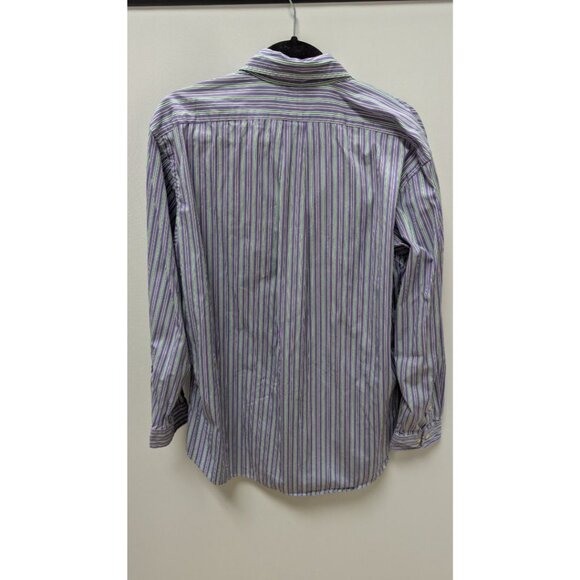 Ralph Lauren Purple Striped "Classic Fit" Button-Down Shirt - Picture 2 of 2